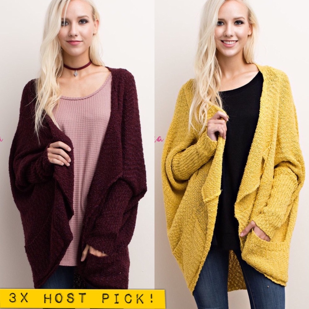 HP 3X 💖 Oversize Dolman Sleeve Knit Cardigan